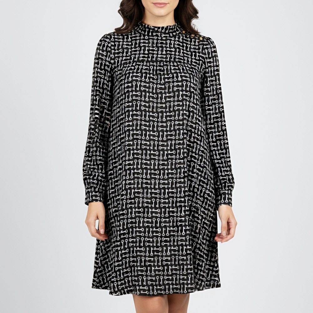 Vintage Silk Black Juicy Couture Key Dress - M